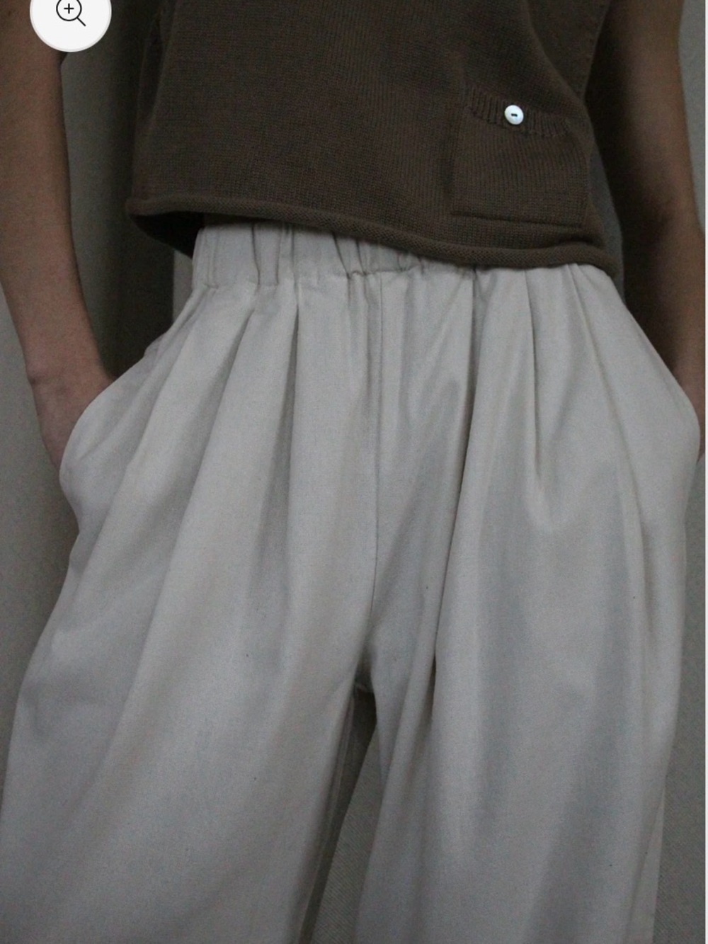 NWT Na Nin Lena Silk Canvas Pants in Cream Size XS - Picture 3 of 6
